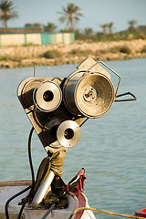 Image showing Fishing boat winch