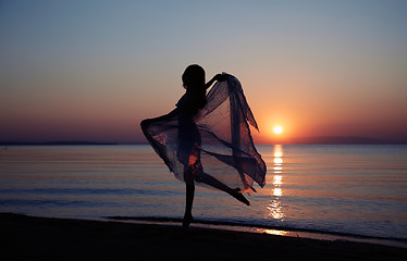 Image showing Sunset at the beach