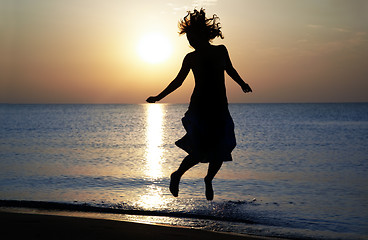 Image showing Dancing with sunset