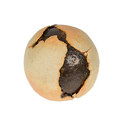 Image showing Old cracked clay pottery isolated