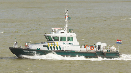 Image showing Dutch coast guard (douane, customs) ship in Rotterdam