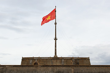 Image showing Vietnam flag on flag pole