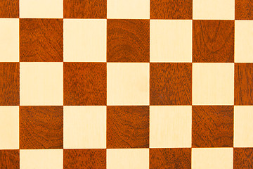 Image showing Very old wooden chess board, isolated