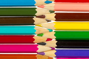 Image showing Many different color pencils