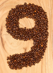 Image showing Number from coffee beans