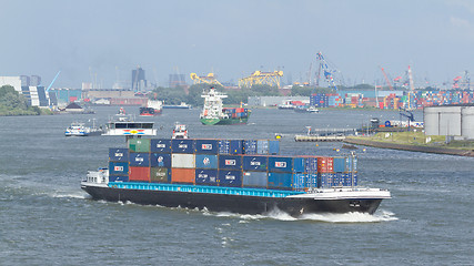 Image showing Containers on a containership 