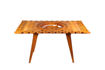 Image showing Old wooden table from Suriname, isolated 