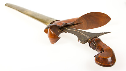 Image showing Antique typical Indonesian kris knife