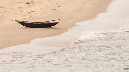 Image showing Abandoned wooden boat