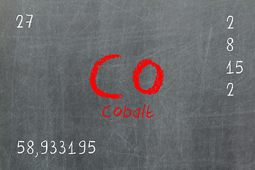 Image showing Isolated blackboard with periodic table, Cobalt