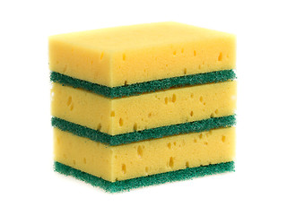 Image showing Kitchen sponge isolated