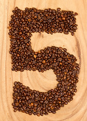 Image showing Number from coffee beans