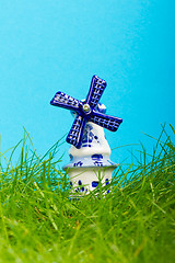 Image showing Dutch mini porcelain windmill