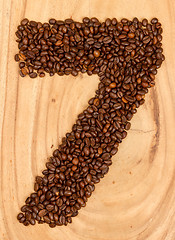 Image showing Number from coffee beans