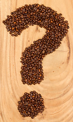 Image showing Question mark from coffee beans