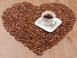 Image showing Coffee heart 