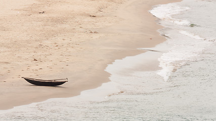 Image showing Abandoned wooden boat