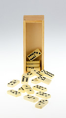 Image showing Domino in wooden box