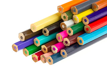 Image showing Collection of multicolored pencils 