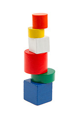 Image showing Wooden blocks in the different shapes