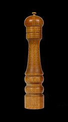 Image showing Wood pepper mill isolated