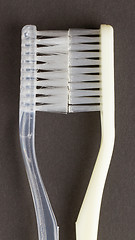 Image showing Two white toothbrushes isolated