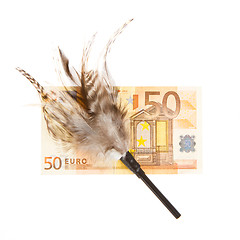 Image showing Feathers for teasing with money, prostitution