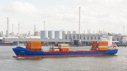 Image showing Containers on a containership 