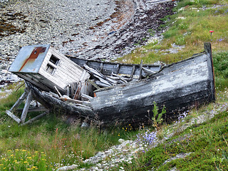 Image showing Shipwreck on the shore