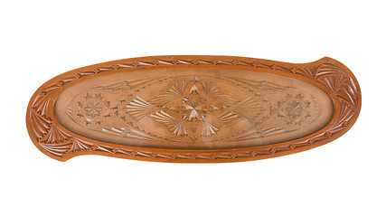 Image showing Small wooden tray from Suriname, isolated