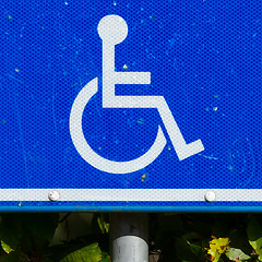 Image showing Parking sign for disable people 