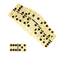 Image showing Stacks of dominoes