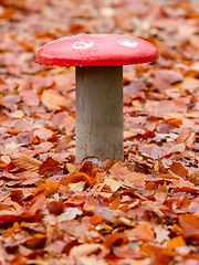 Image showing Large metal mushroom 