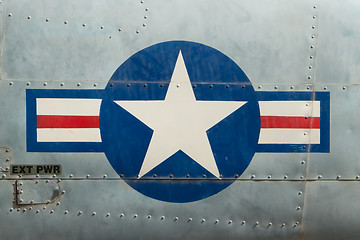 Image showing Tail of Vietnam war Airplane