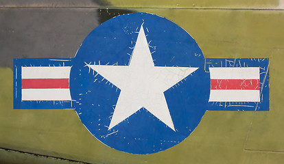 Image showing Tail of Vietnam war Airplane