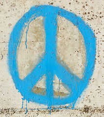 Image showing Simple graffity on a concrete wall (piece)