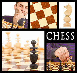 Image showing Compilation of game of chess, series of five