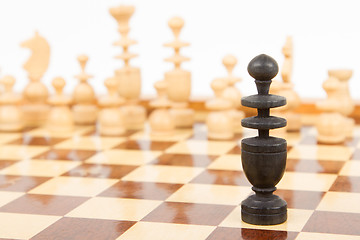 Image showing Black chess bishop isolated