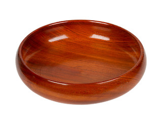 Image showing Wooden (dark wood) bowl