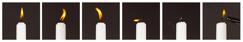 Image showing White candle isolated