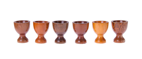 Image showing Set of 6 different egg cups