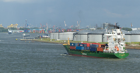 Image showing Containership with containers