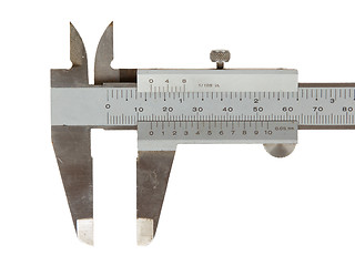 Image showing Old used caliper (an instrument for measuring) 