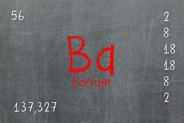 Image showing Isolated blackboard with periodic table, Barium