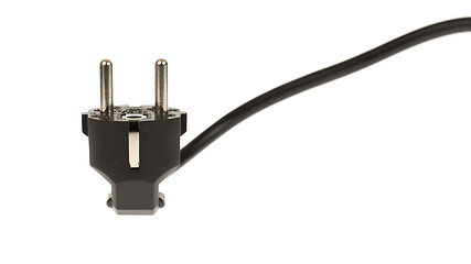 Image showing Black electric cable isolated