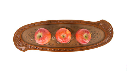 Image showing Small wooden tray from Suriname, isolated