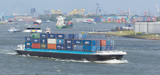 Image showing Containers on a containership 