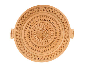 Image showing Wooden plate, carving from Suriname