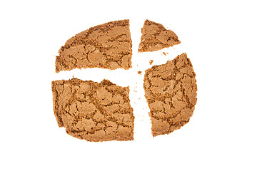 Image showing Broken speculaas biscuit, speciality from Holland