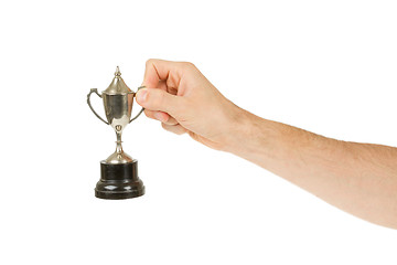 Image showing Very old trophy cup isolated